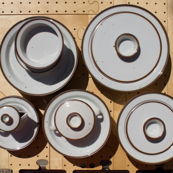 Dansk Midcentury Niels Refsgaard Brown Mist Large Plate Set Of 2 #1 - Picture 12 of 16